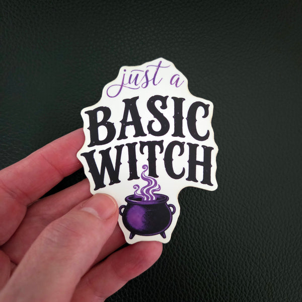 Basic Witch Sticker - Funny Halloween Vinyl Decal - Witchy Gift