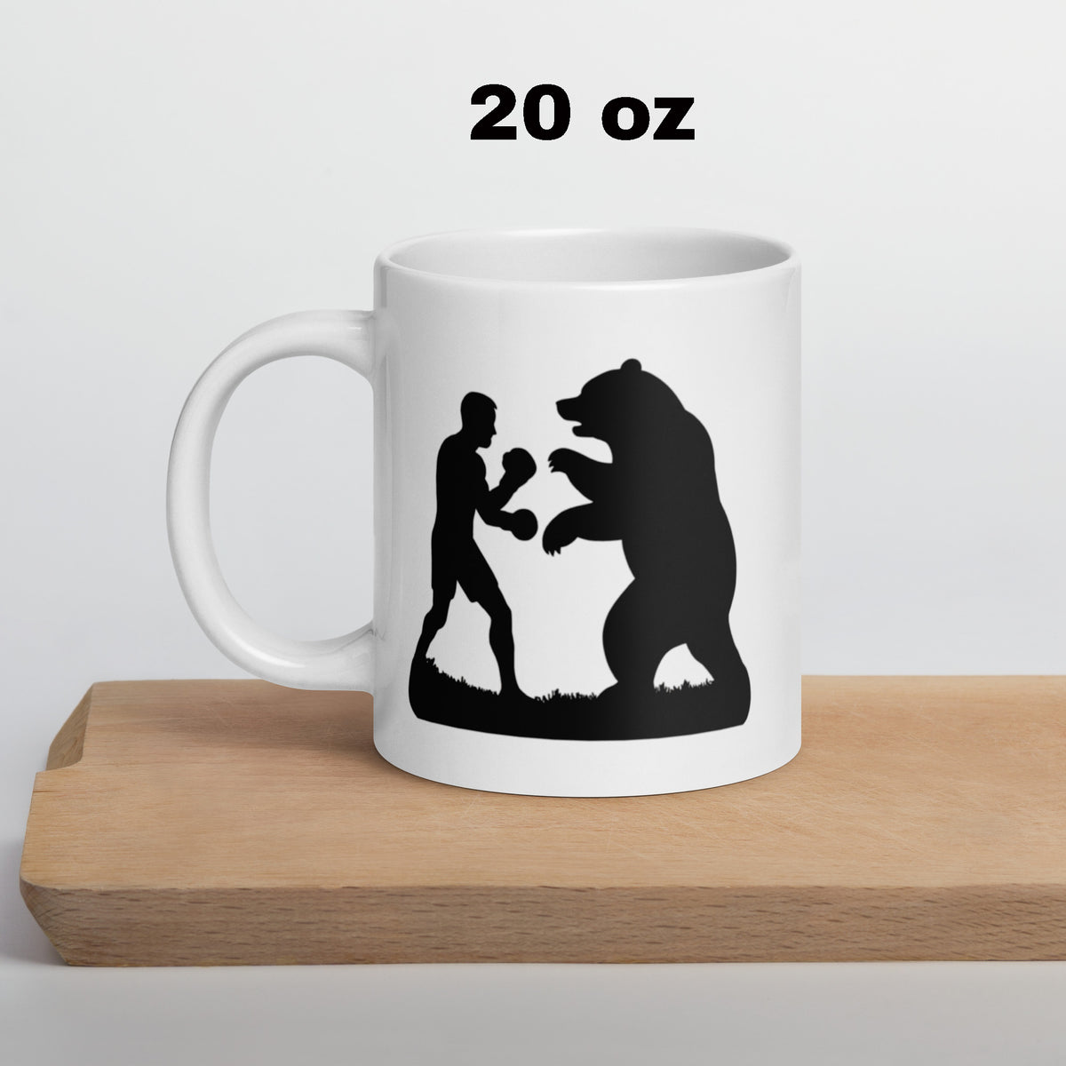 Boxing Bear Mug - Funny Motivational Quote Coffee Cup for Men Dad Fighter Outdoorsman - Adventure Gift
