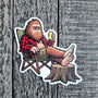 Camping Bigfoot Vinyl Sticker - Sasquatch Relaxing Humor Decal for Laptop Water Bottle - Waterproof