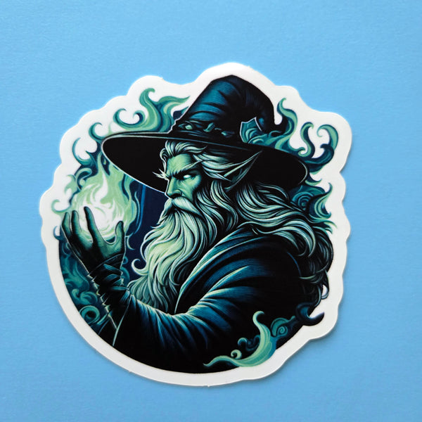 Wizard Sticker - Magical Fantasy Vinyl Sticker - DnD Character Decal