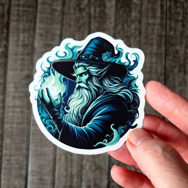 Wizard Sticker - Magical Fantasy Vinyl Sticker - DnD Character Decal
