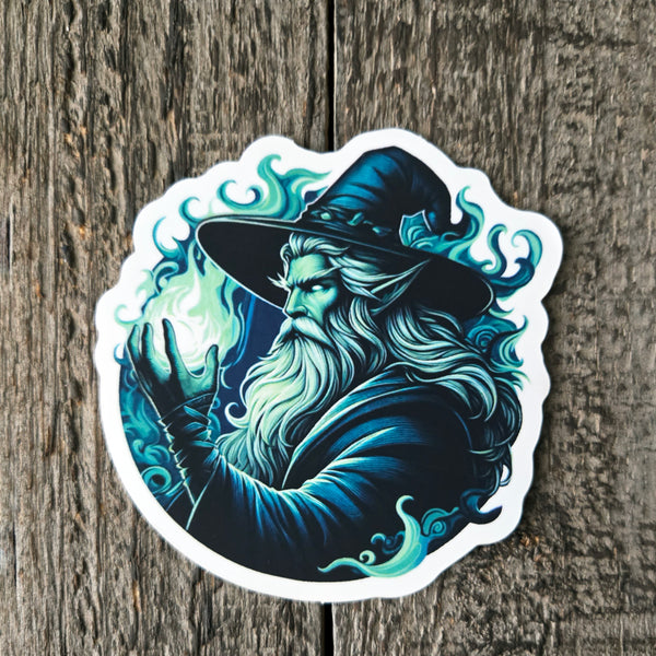 Wizard Sticker - Magical Fantasy Vinyl Sticker - DnD Character Decal