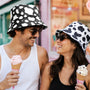 Reversible Cow Print Bucket Hat - Festival Headwear - All Over Print