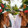 Reversible Tropical Bucket Hat - Hawaiian Hibiscus Floral Sun Hat