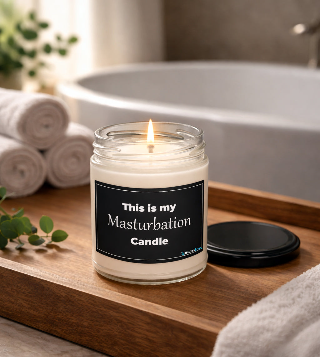 Funny Soy Candle 9oz - NSFW Adult Humor Gift for Friend - Inappropriate Gag Gift - Explicit Self Care