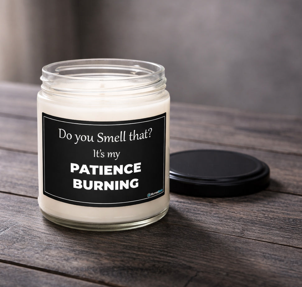 Funny Soy Candle 9 oz - My Patience Burning Sarcastic Gift - Adult Humor Gag Gift for Coworker - Office Humor