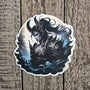 Dark Fantasy Warrior Sticker - Dark Prince Character Vinyl Decal