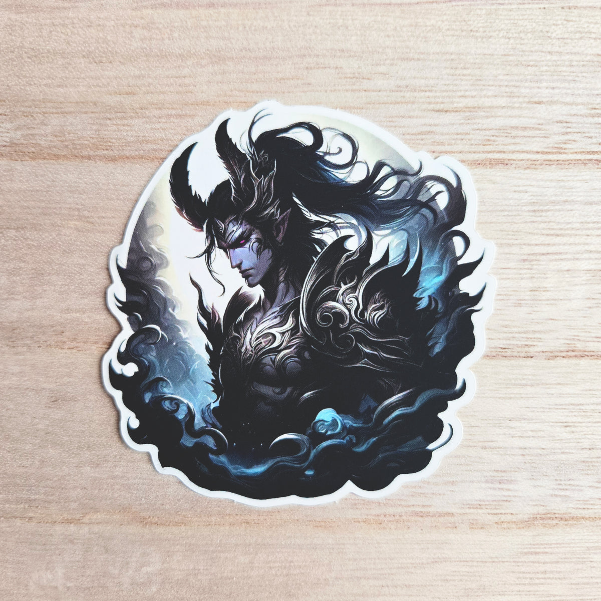 Dark Fantasy Warrior Sticker - Dark Prince Character Vinyl Decal