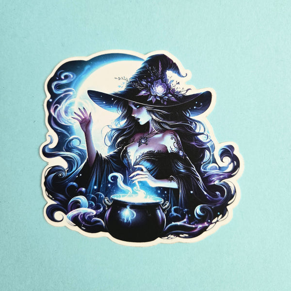 Dark Witch Sticker - Cauldron Magic Decal - Gothic Witch Vinyl - Witchy Aesthetic Art