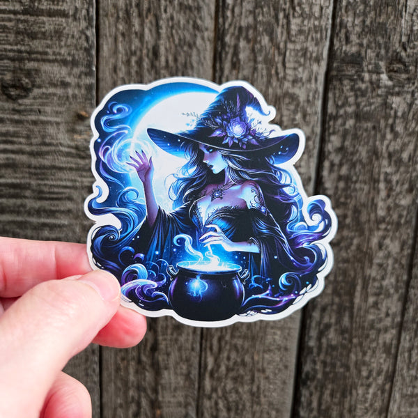 Dark Witch Sticker - Cauldron Magic Decal - Gothic Witch Vinyl - Witchy Aesthetic Art