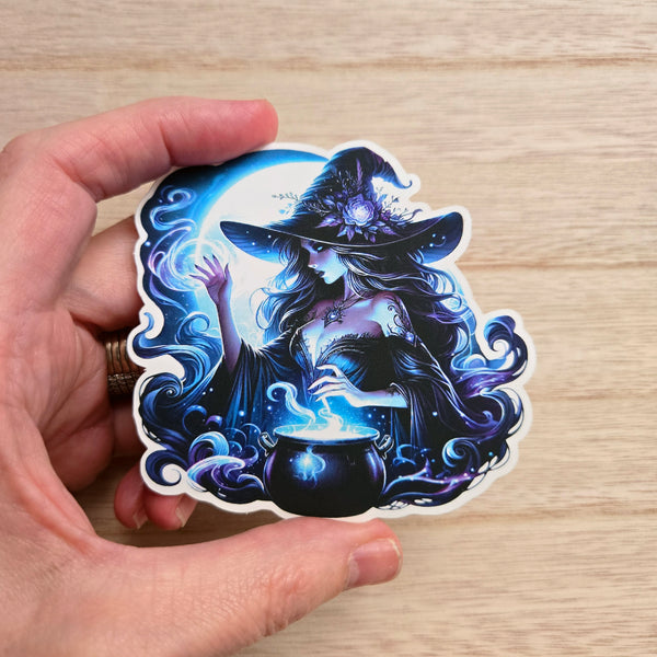 Dark Witch Sticker - Cauldron Magic Decal - Gothic Witch Vinyl - Witchy Aesthetic Art