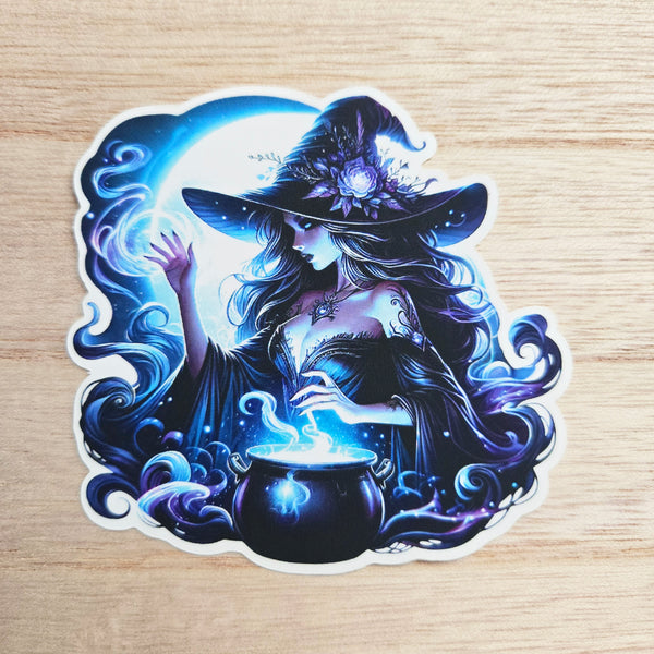 Dark Witch Sticker - Cauldron Magic Decal - Gothic Witch Vinyl - Witchy Aesthetic Art