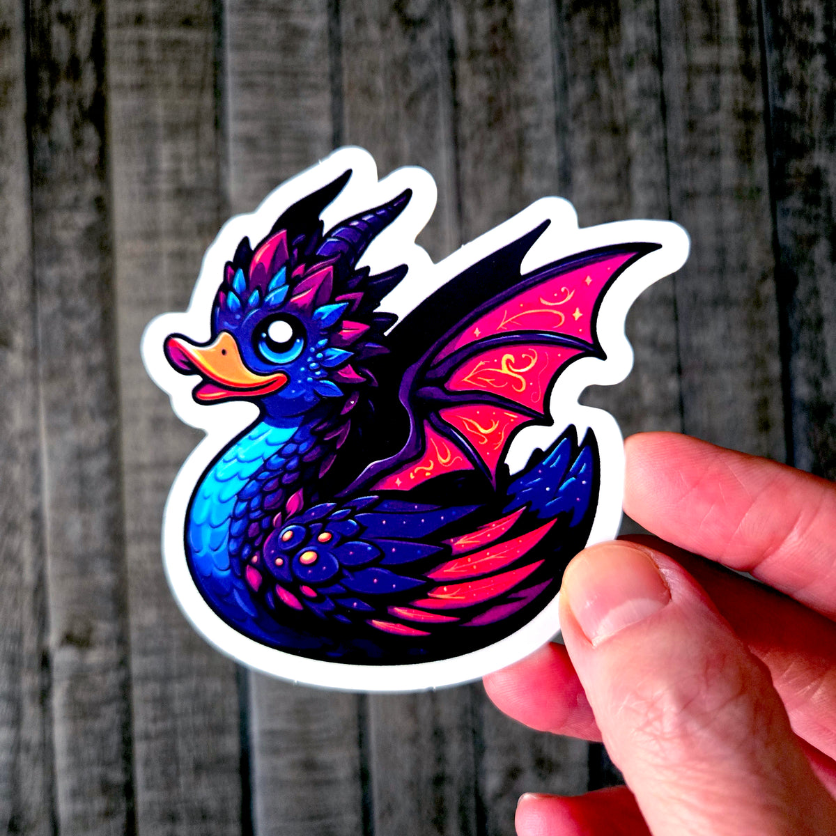 DarkWing Drake Vinyl Sticker - Mystical Dragon Duck Fantasy Decal