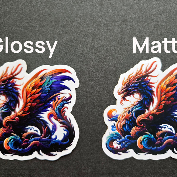 Dragon Sticker - Colorful Fantasy Vinyl Decal -  Glossy or Matte Finish