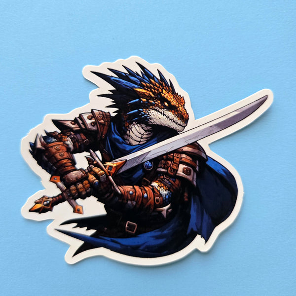 Dragonborn Vinyl Sticker - Fantasy Dragon Knight Vinyl Decal