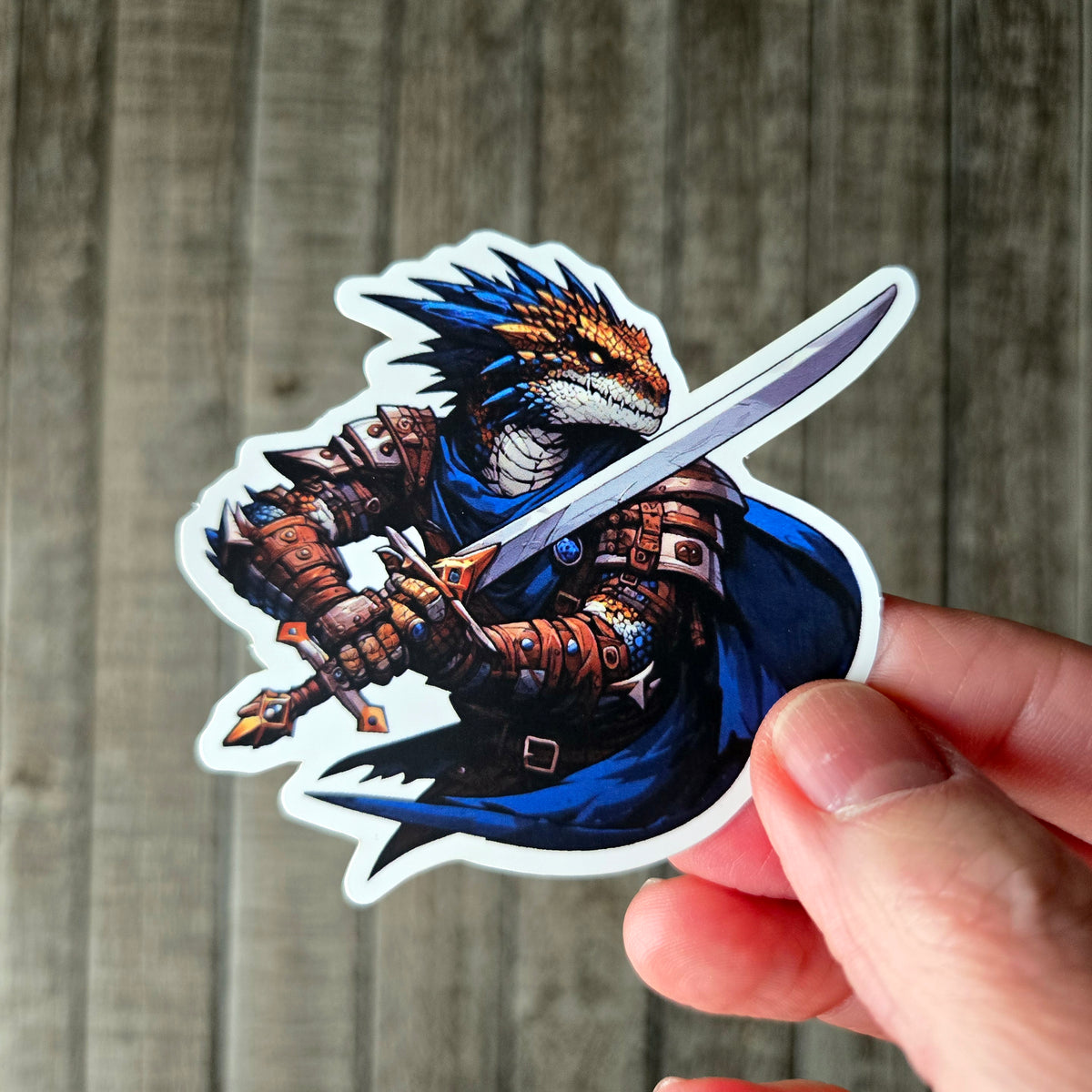 Dragonborn Vinyl Sticker - Fantasy Dragon Knight Vinyl Decal