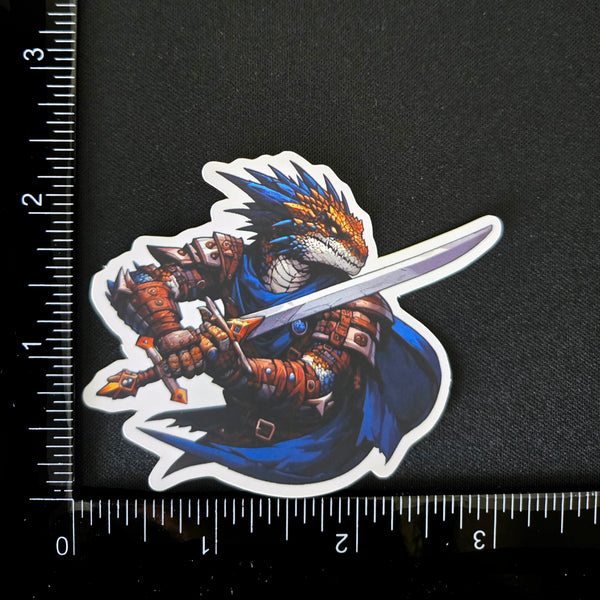 Dragonborn Vinyl Sticker - Fantasy Dragon Knight Vinyl Decal