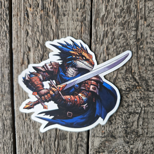 Dragonborn Vinyl Sticker - Fantasy Dragon Knight Vinyl Decal