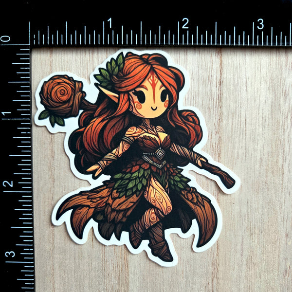 Chibi Dryad Sticker - Cute Tree Spirit Forest Nymph - Waterproof Vinyl Decal