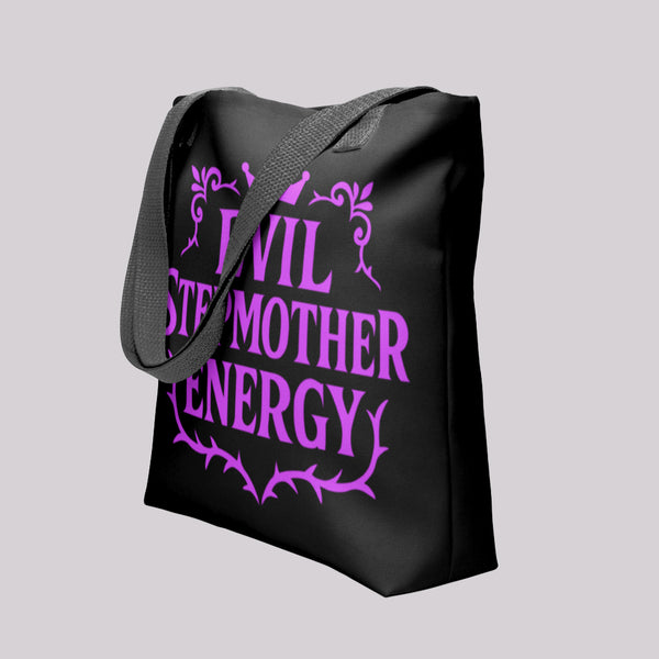 Funny Tote Bag - Evil Stepmother Energy - Stepmom Gift - Black Tote Bag - Stepmother Gift - Mother's Day Gift