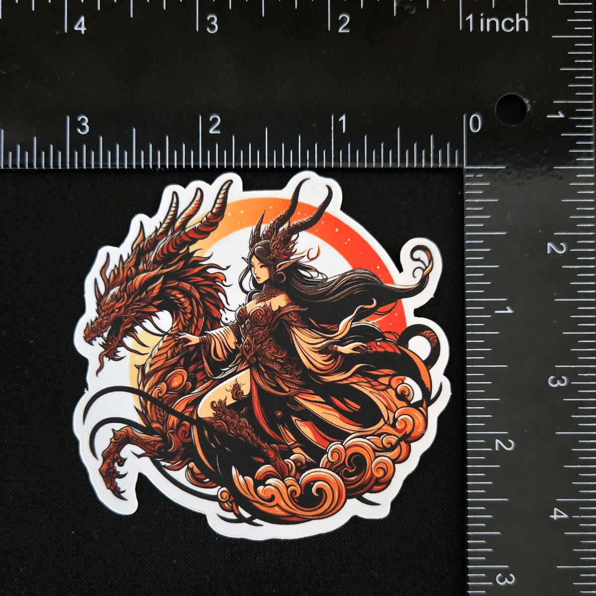 Flame Dancer - Warrior Fairy and Dragon Sticker