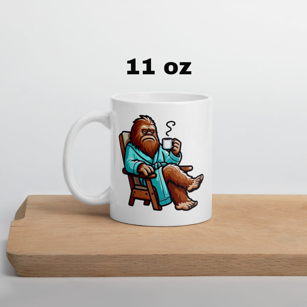 Grumpy Bigfoot Mug - Sasquatch Coffee Cup - Funny Cryptid Gift for Campers - Outdoor Camping Humor