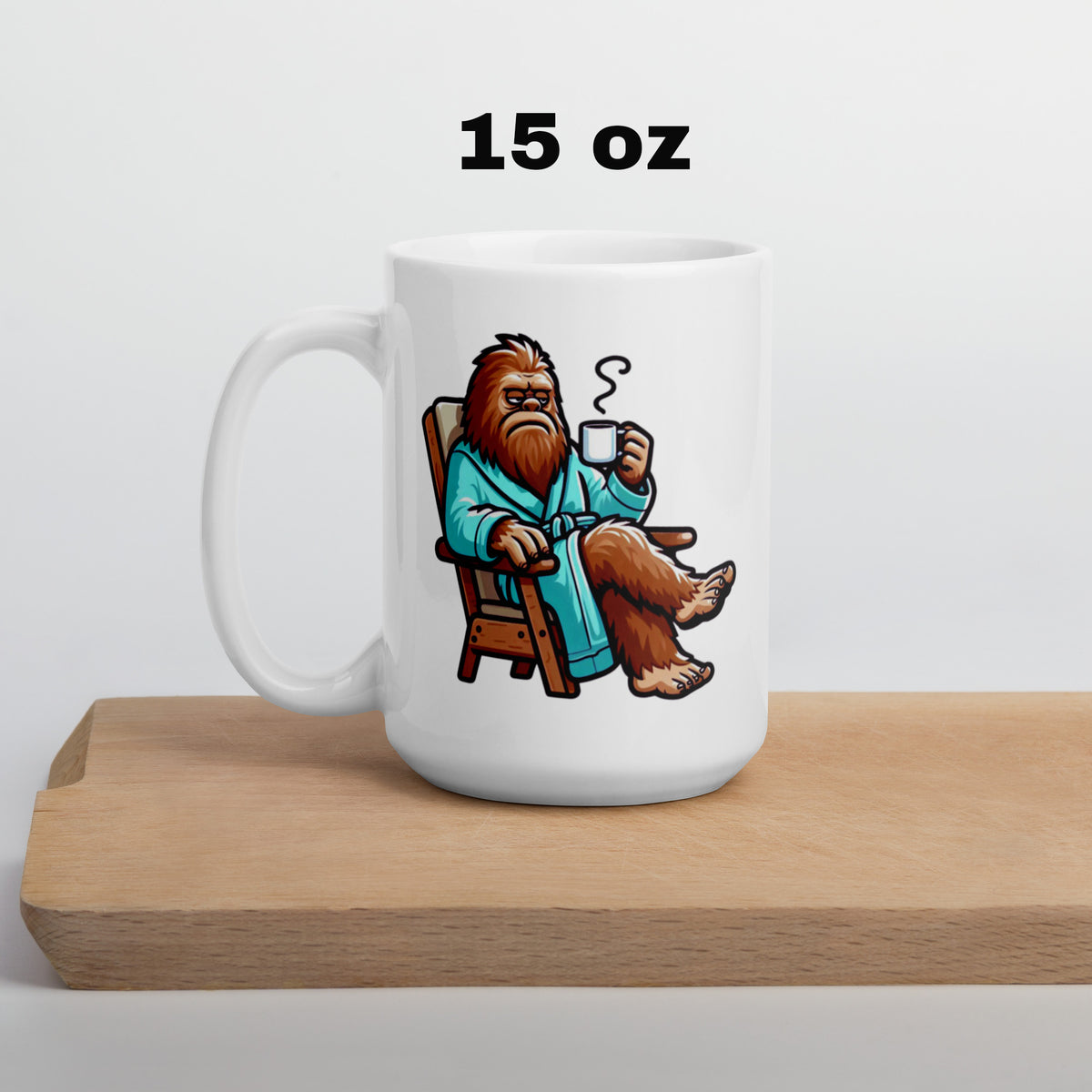 Grumpy Bigfoot Mug - Sasquatch Coffee Cup - Funny Cryptid Gift for Campers - Outdoor Camping Humor