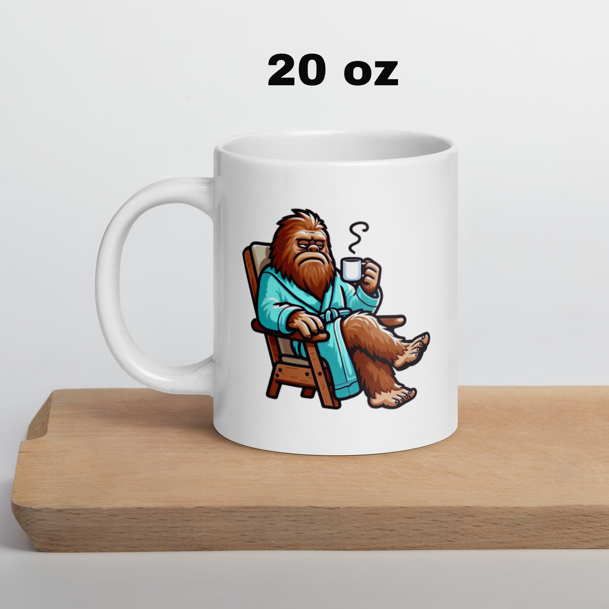 Grumpy Bigfoot Mug - Sasquatch Coffee Cup - Funny Cryptid Gift for Campers - Outdoor Camping Humor
