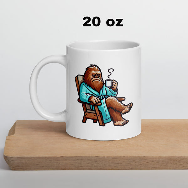 Grumpy Bigfoot Mug - Sasquatch Coffee Cup - Funny Cryptid Gift for Campers - Outdoor Camping Humor