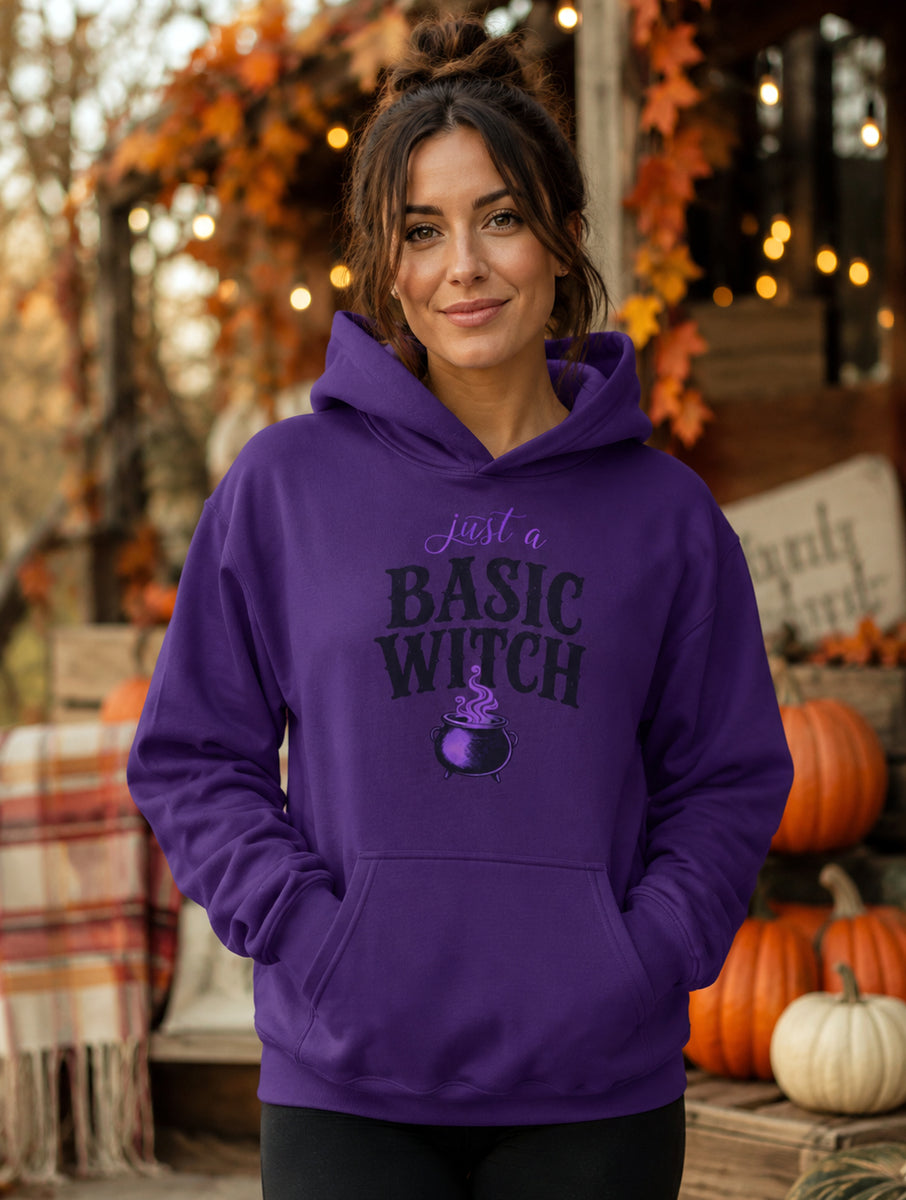 Hoodie Pullover, Funny Basic Witch Sweatshirt, Halloween Gift