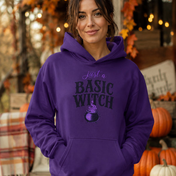 Hoodie Pullover, Funny Basic Witch Sweatshirt, Halloween Gift