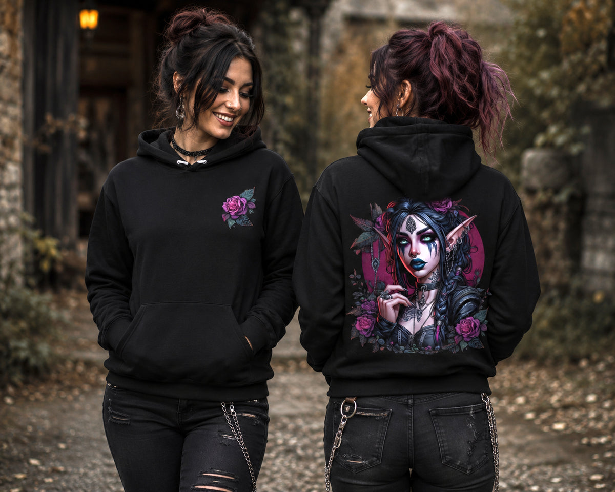 Gothic hoodie - Dark Elf Sweatshirt - Witchy Streetwear Pullover