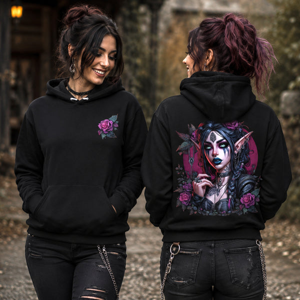 Gothic hoodie - Dark Elf Sweatshirt - Witchy Streetwear Pullover