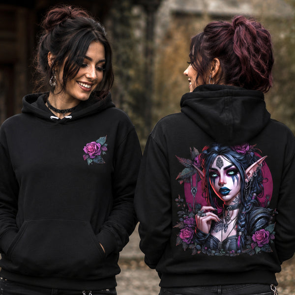 Gothic hoodie - Dark Elf Sweatshirt - Witchy Streetwear Pullover