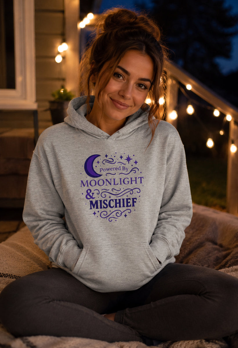Moonlight Pullover Hoodie - Witchy Mischief Sweatshirt - Celestial Gift