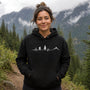 Hoodie Pullover - Bigfoot Heartbeat Sweatshir - PNW Hiking Gift