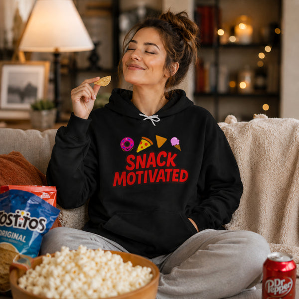 Snack Motivated Sweatshirt - Funny Foodie Hoodie Gift