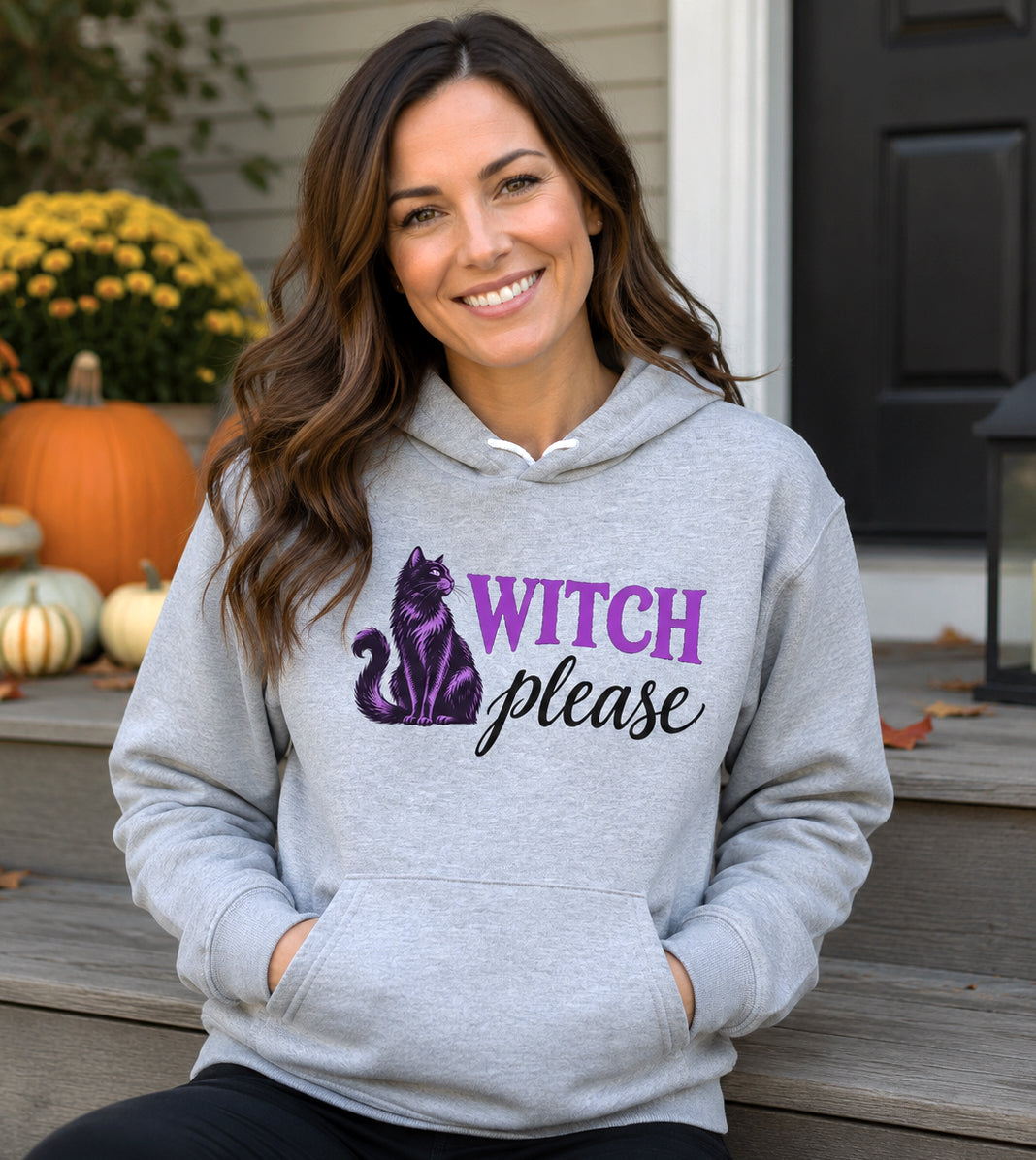 Witch Please Hoodie - Funny Cat Sweatshirt - Halloween gift