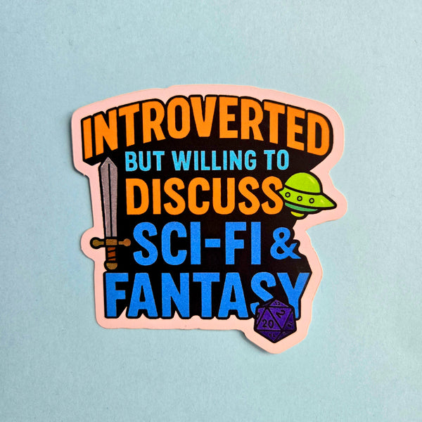 Introvert Sticker - Sci-Fi Fantasy Decal - Geek Humor - DnD Gamer Gift