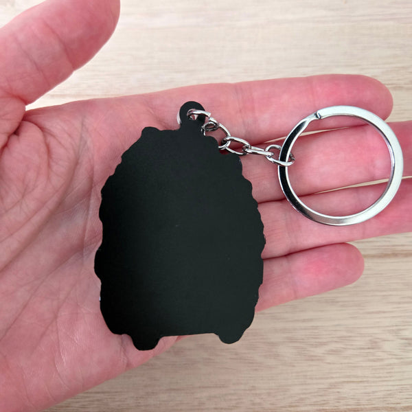 Dumpster Fire Keychain - Funny Dark Humor Acrylic Charm - It's Fine Gift