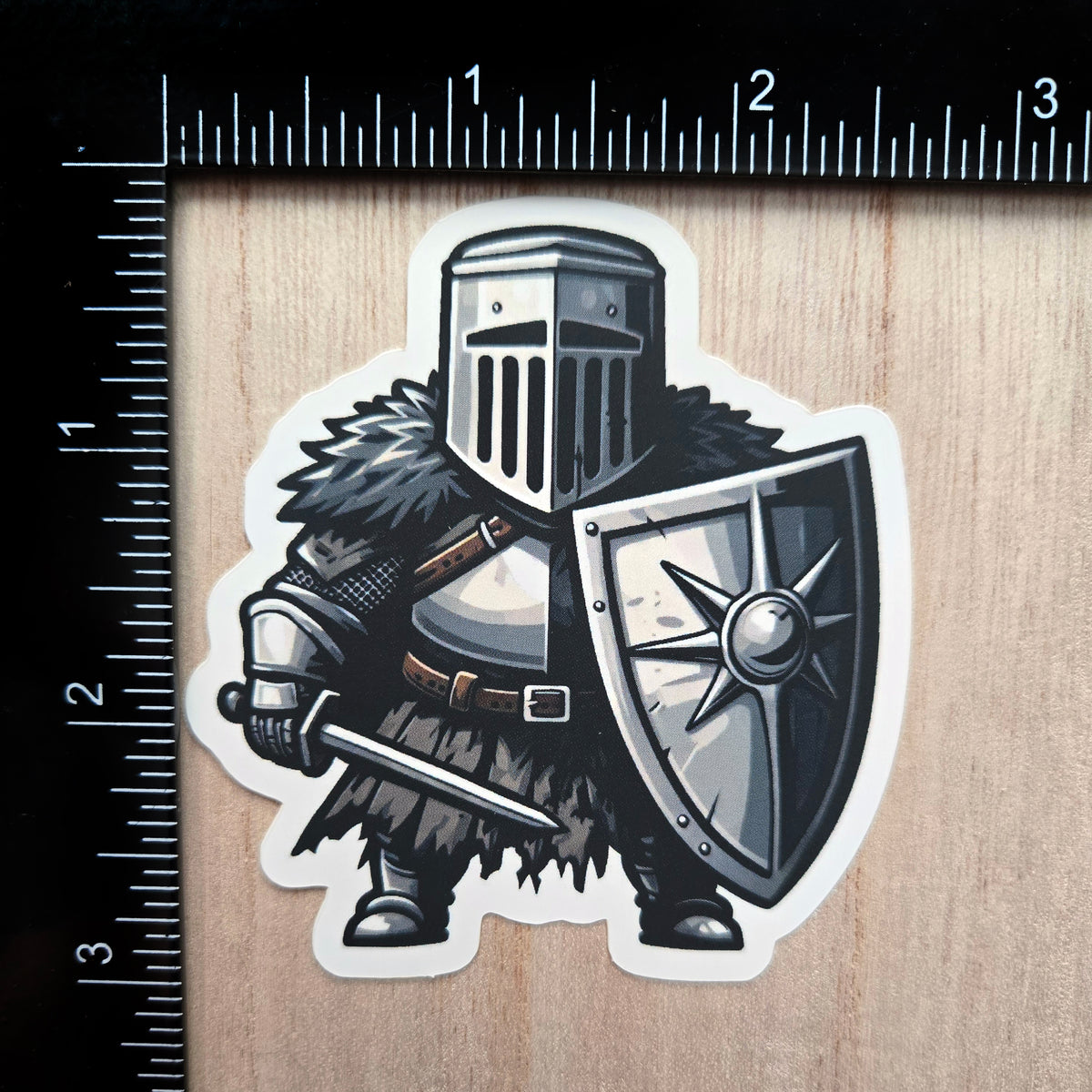 DnD Character Decal - Fantasy Knight Vinyl Sticker - Dwarf Warrior Laptop Decal