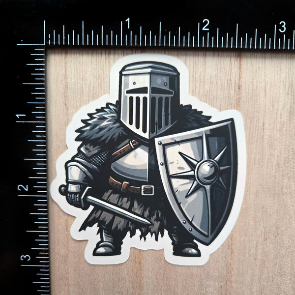 DnD Character Decal - Fantasy Knight Vinyl Sticker - Dwarf Warrior Laptop Decal