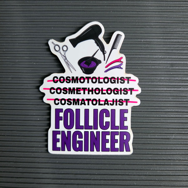 Cosmetologist Sticker, Hair Stylist Humor Vinyl Decal, Hairdresser Gift