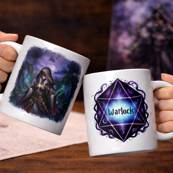 Warlock DND Mug - Dungeons and Dragons Gift - Warlock Class Coffee Mug - Tabletop Gaming Gift - RPG Fantasy Mug