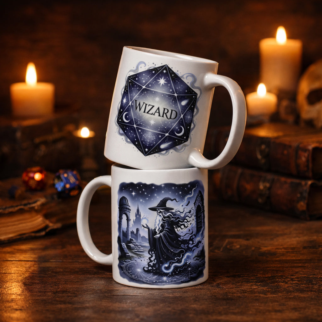 Wizard DND Mug - Dungeons and Dragons Gift - Wizard Class Coffee Mug - Tabletop Gaming Gift - RPG Fantasy Mug