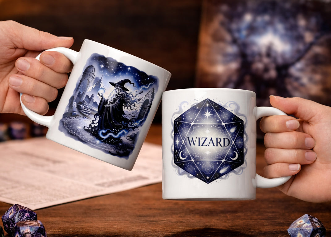 Wizard DND Mug - Dungeons and Dragons Gift - Wizard Class Coffee Mug - Tabletop Gaming Gift - RPG Fantasy Mug
