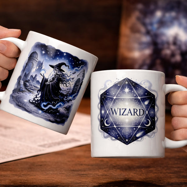 Wizard DND Mug - Dungeons and Dragons Gift - Wizard Class Coffee Mug - Tabletop Gaming Gift - RPG Fantasy Mug