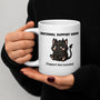 Funny Black Cat Mug – Emotional Support Demon Coffee Mug – Dark Humor Cat Gift – Witchy Cat Lover Mug