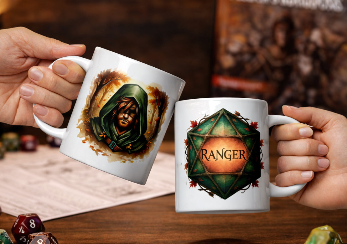 Ranger DND Mug - Dungeons and Dragons Gift - Ranger Class Coffee Mug - Tabletop Gaming Gift - RPG Fantasy Mug