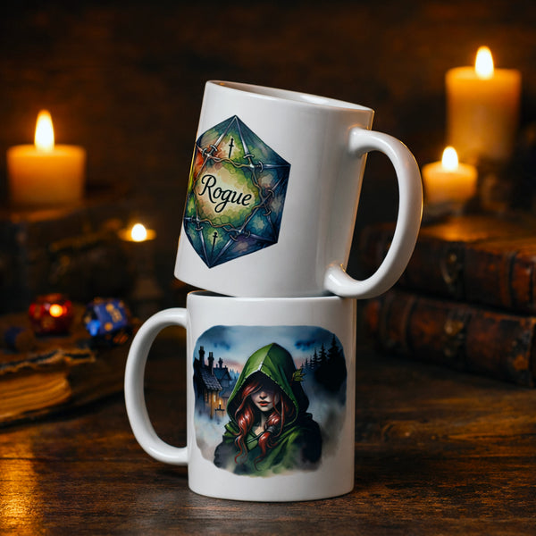 Rogue Class DND Coffee Mug - Dungeons and Dragons Gift - Tabletop Gaming Mug - RPG Gift - Fantasy Class Cup